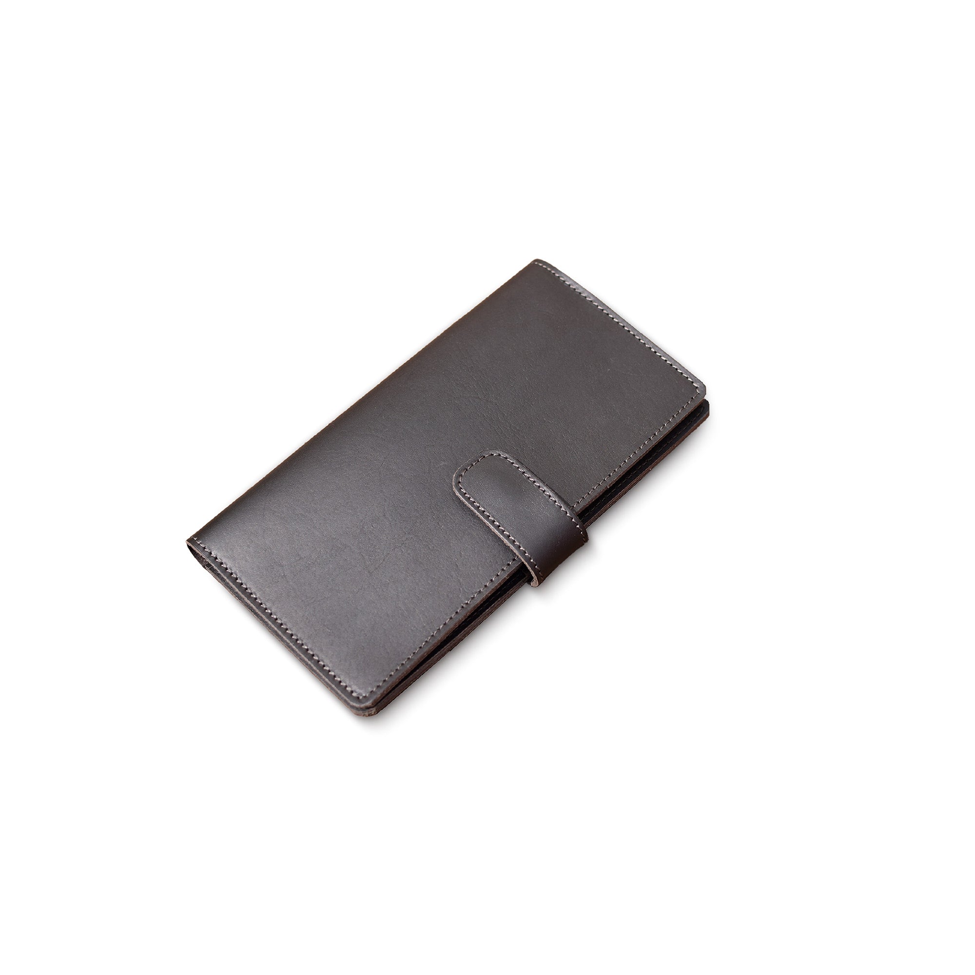Brown leather wallet on a white background
