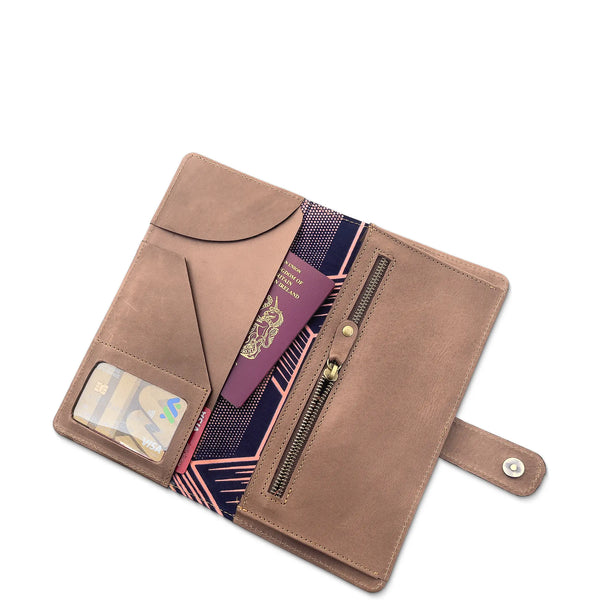 AK Deluxe Leather Travel Wallet