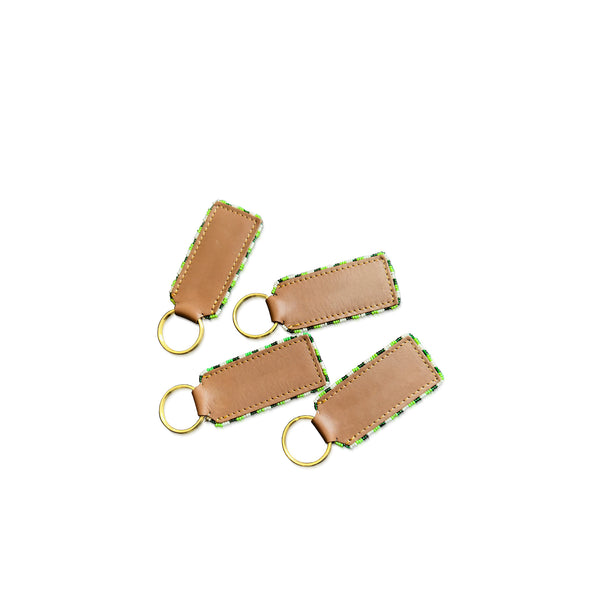 Beaded Leather Key Chain