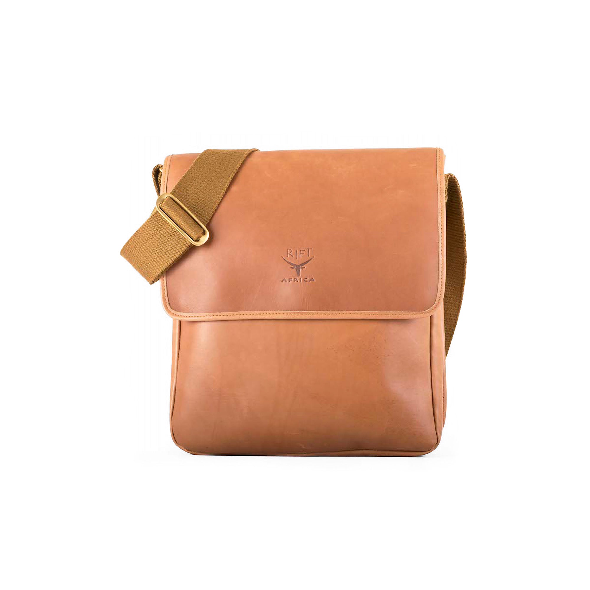 Brown leather laptop bag 