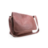 Brown leather shoulder bag 