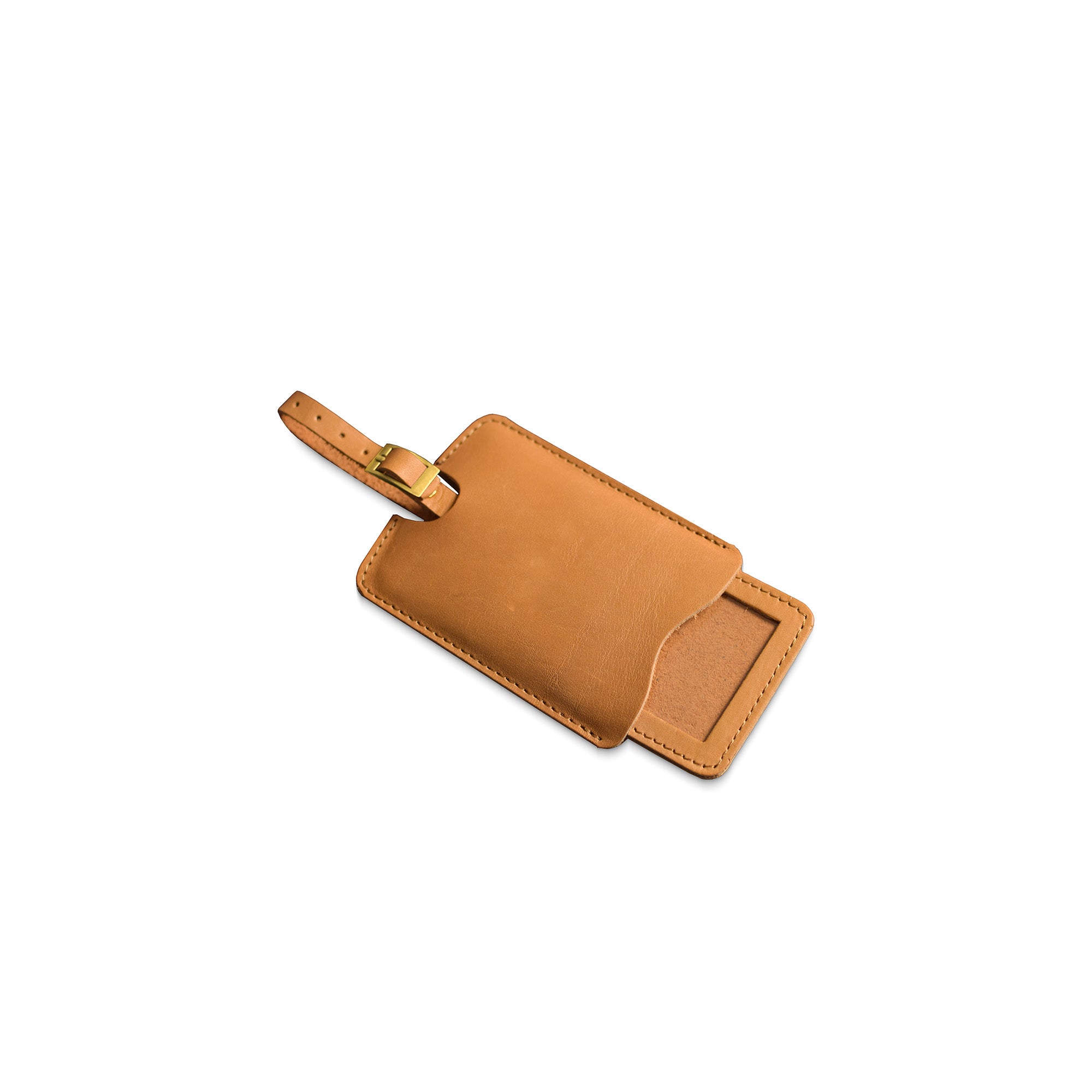 JW Leather Luggage Tag – Adjustable Strap & ID Window