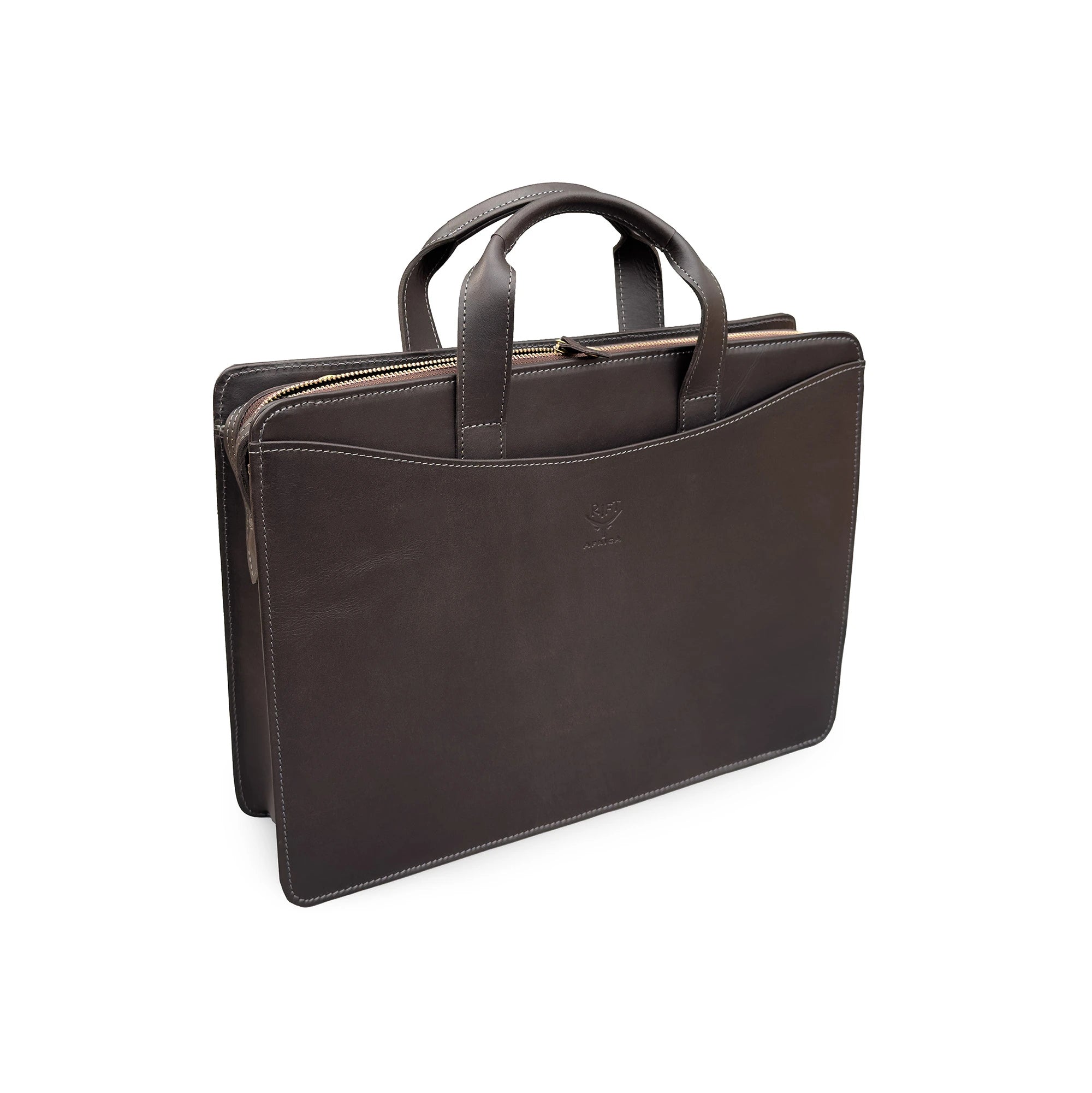Brown leather briefcase 