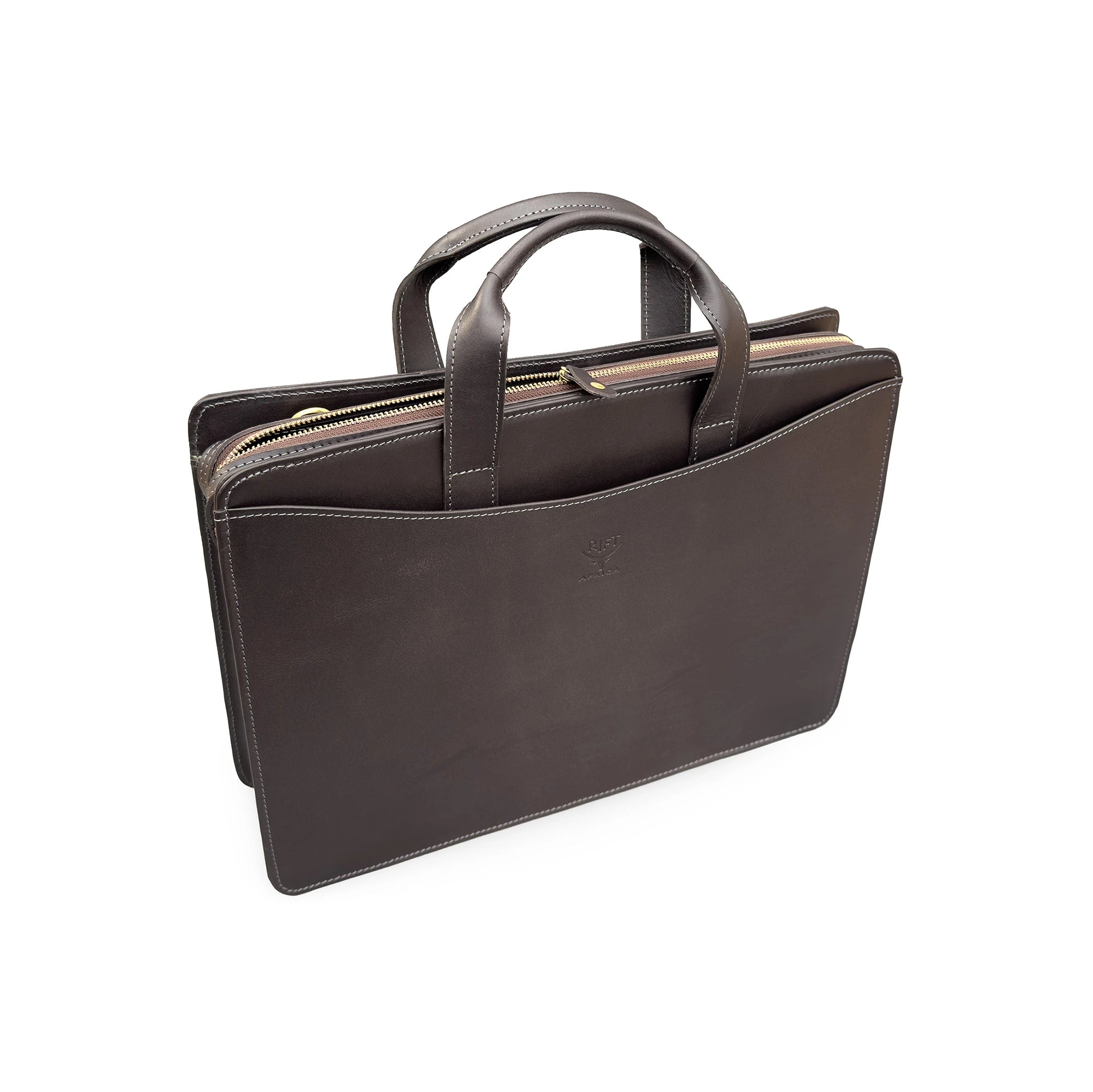 Brown leather briefcase 