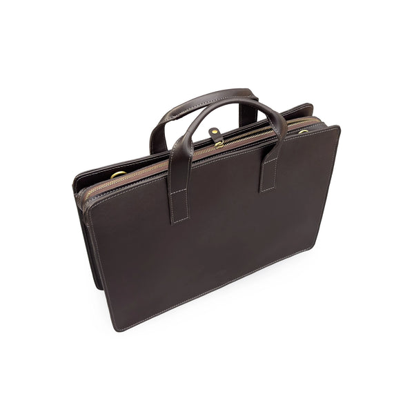 Brown leather briefcase 