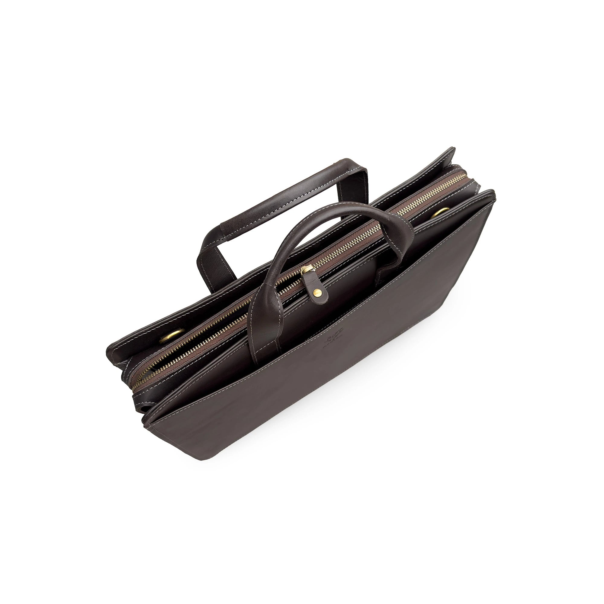 Brown leather briefcase 