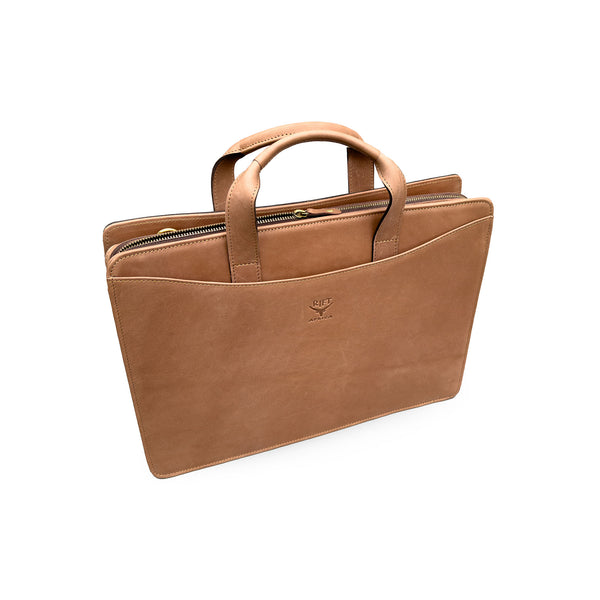 Brown leather briefcase 