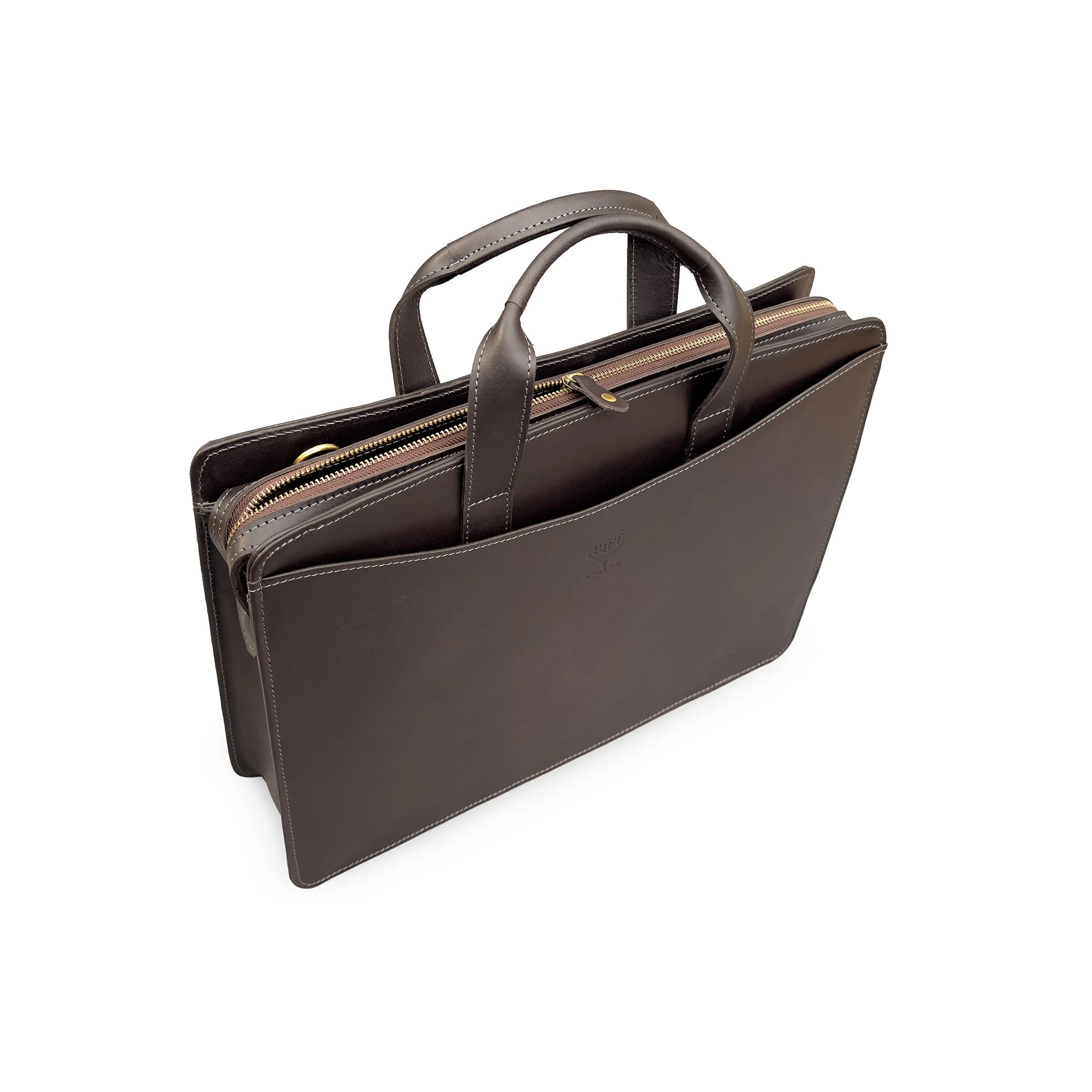 Brown leather briefcase 