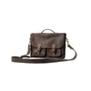 Brown leather satchel bag 