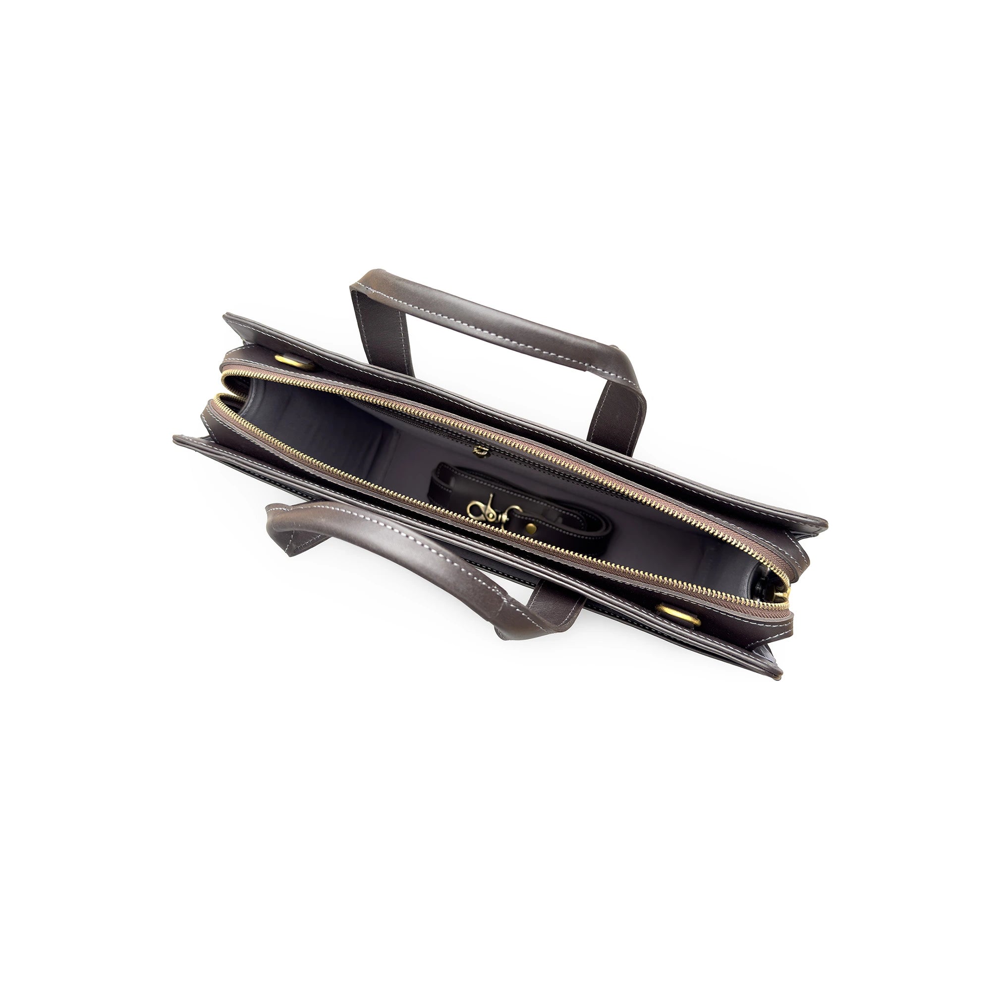 Brown leather briefcase 