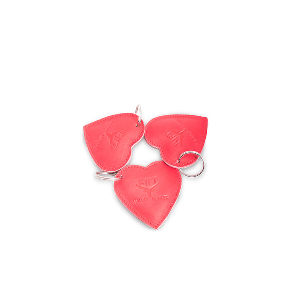 Heart Shapped Leather Key Chain