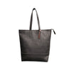 Dark brown leather tote bag 