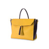 Yellow leather handbag 