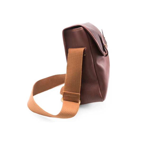 Brown leather satchel bag 