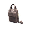 Brown leather laptop bag with a shoulder strap 