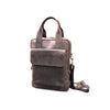 Brown leather laptop bag with a shoulder strap 