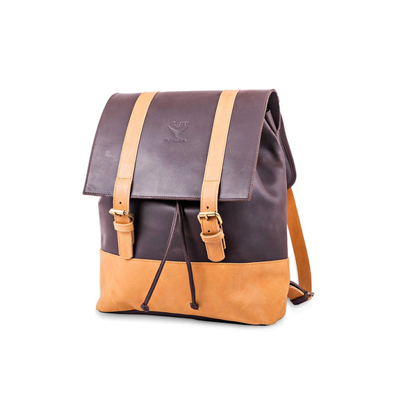 Brown leather Backpack 