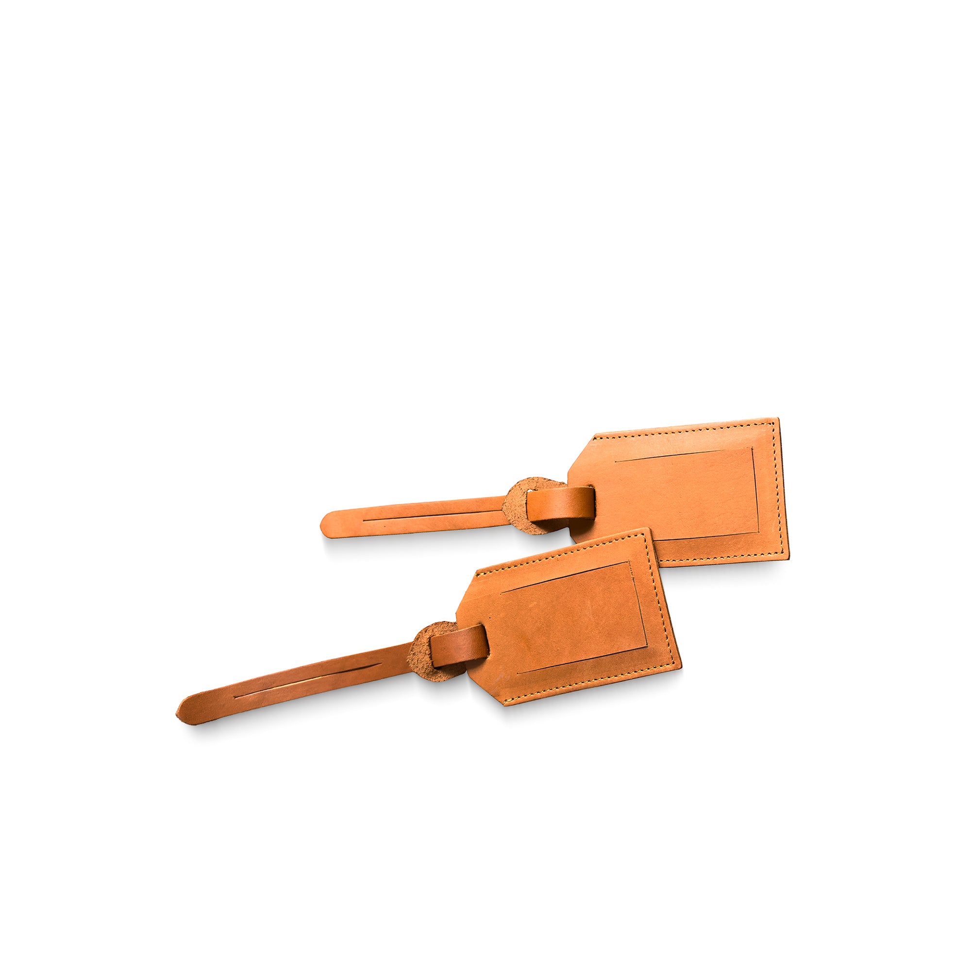 Simple Leather Luggage Tag with Privacy Flap