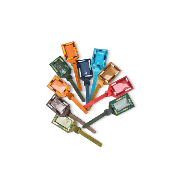 Colourful  Leather Beaded Luggage Tags