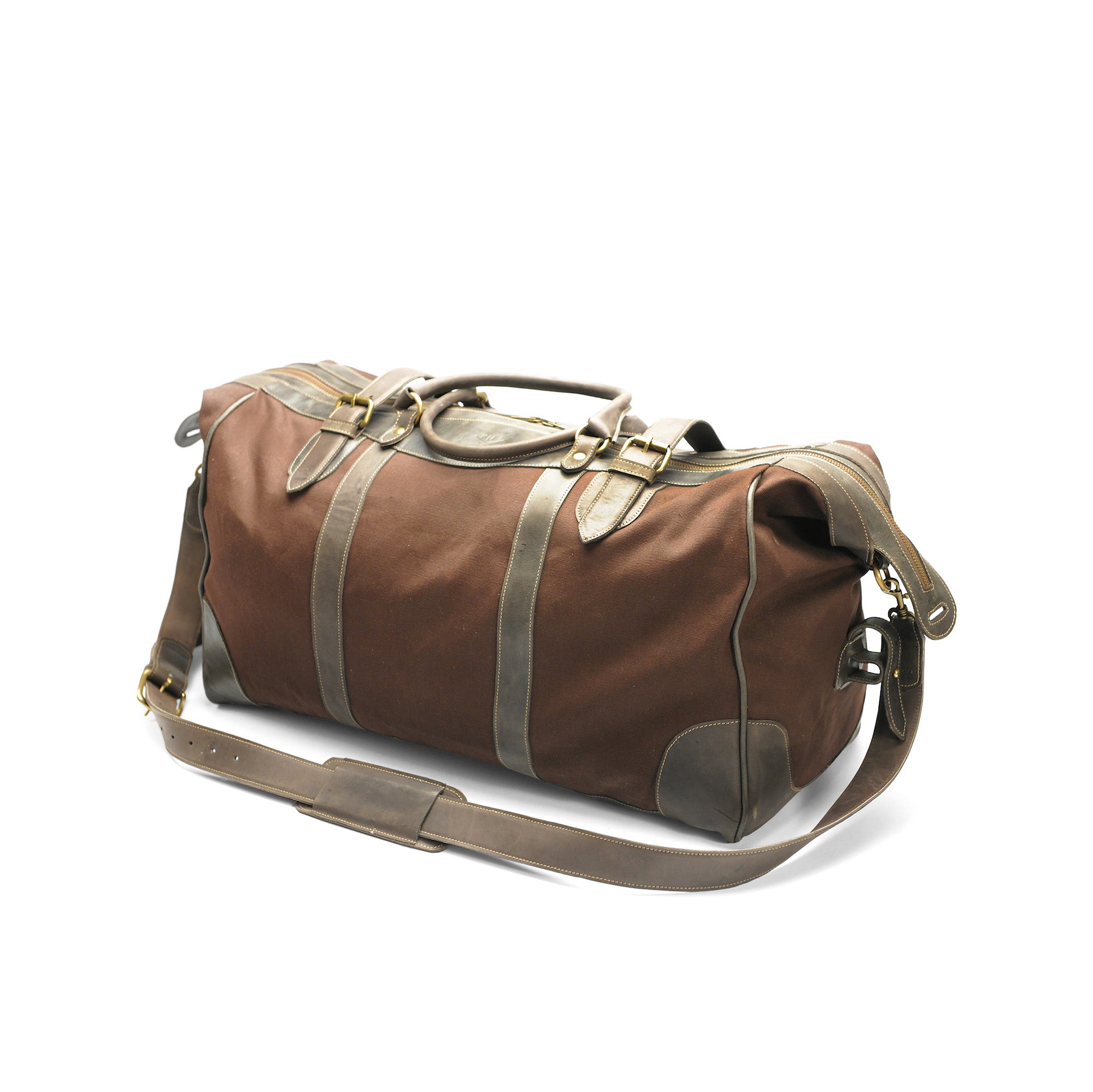 The Medium  Leather & Canvas  Weekender With A shoulder strap