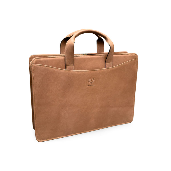 Brown leather briefcase 