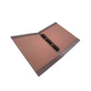 brown leather menu cover on a white background