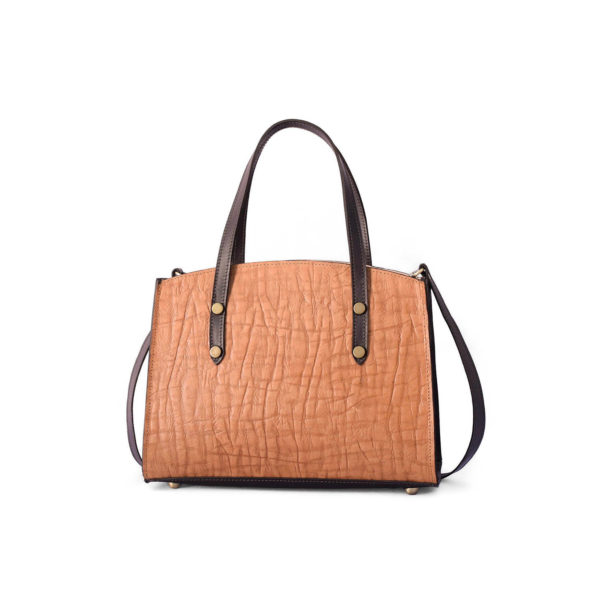 brown leather handbag 