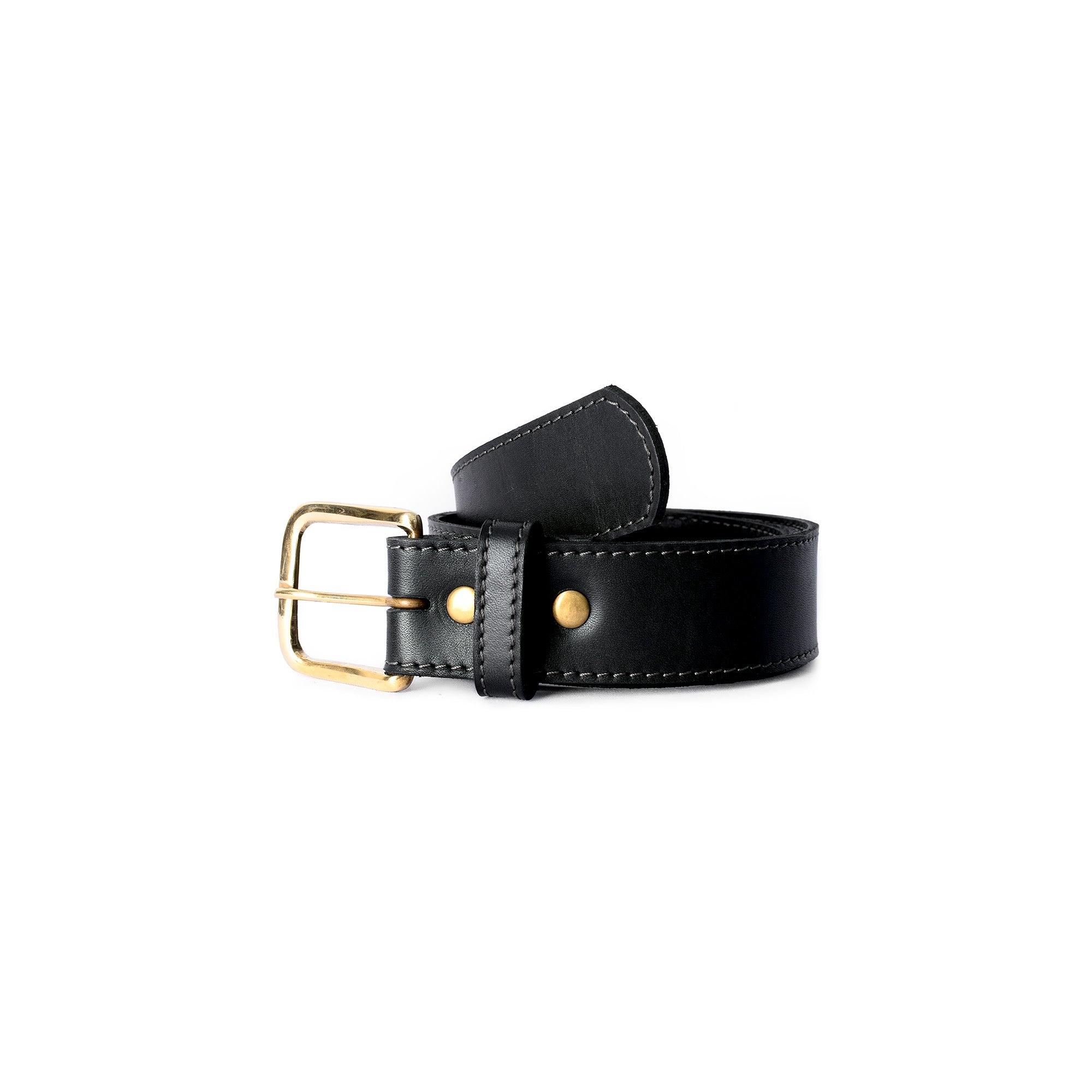 Black leather belt 