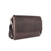 Brown leather messenger 