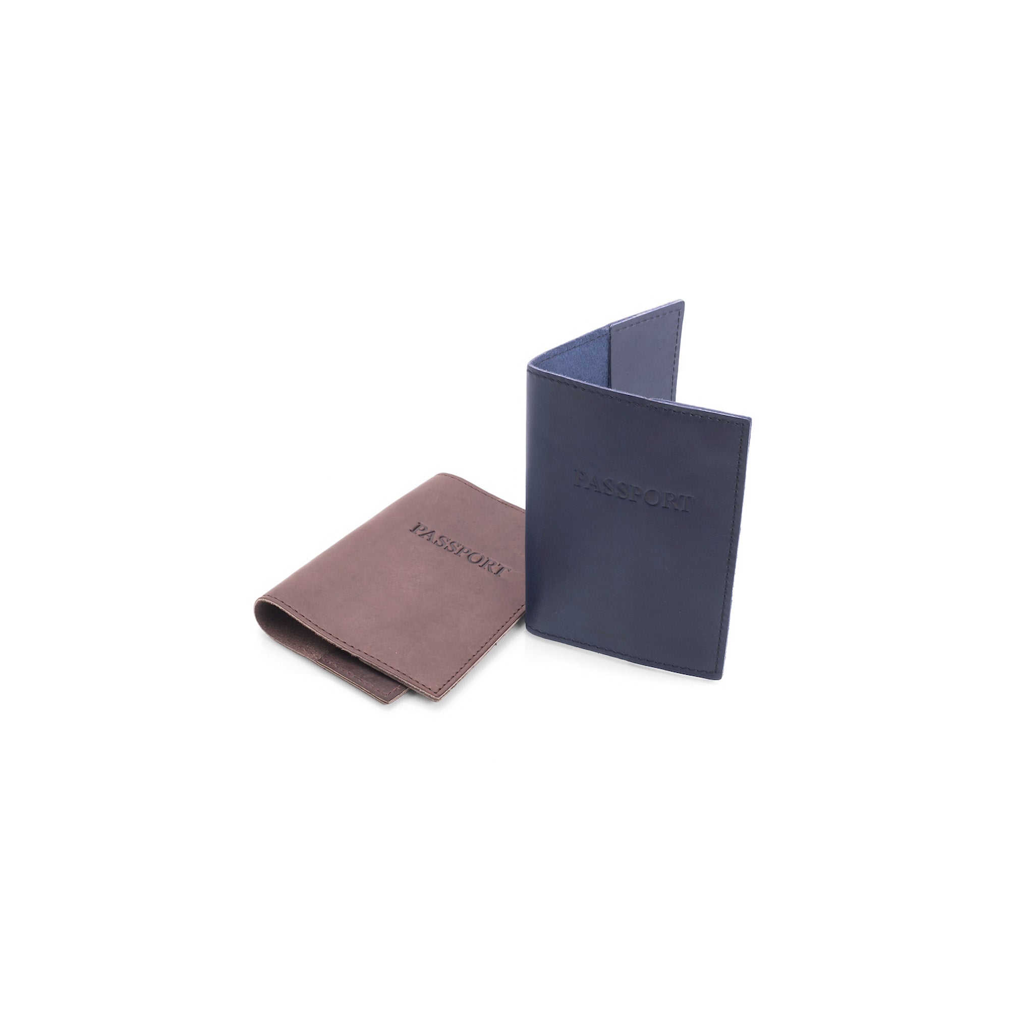 Two leather card holders