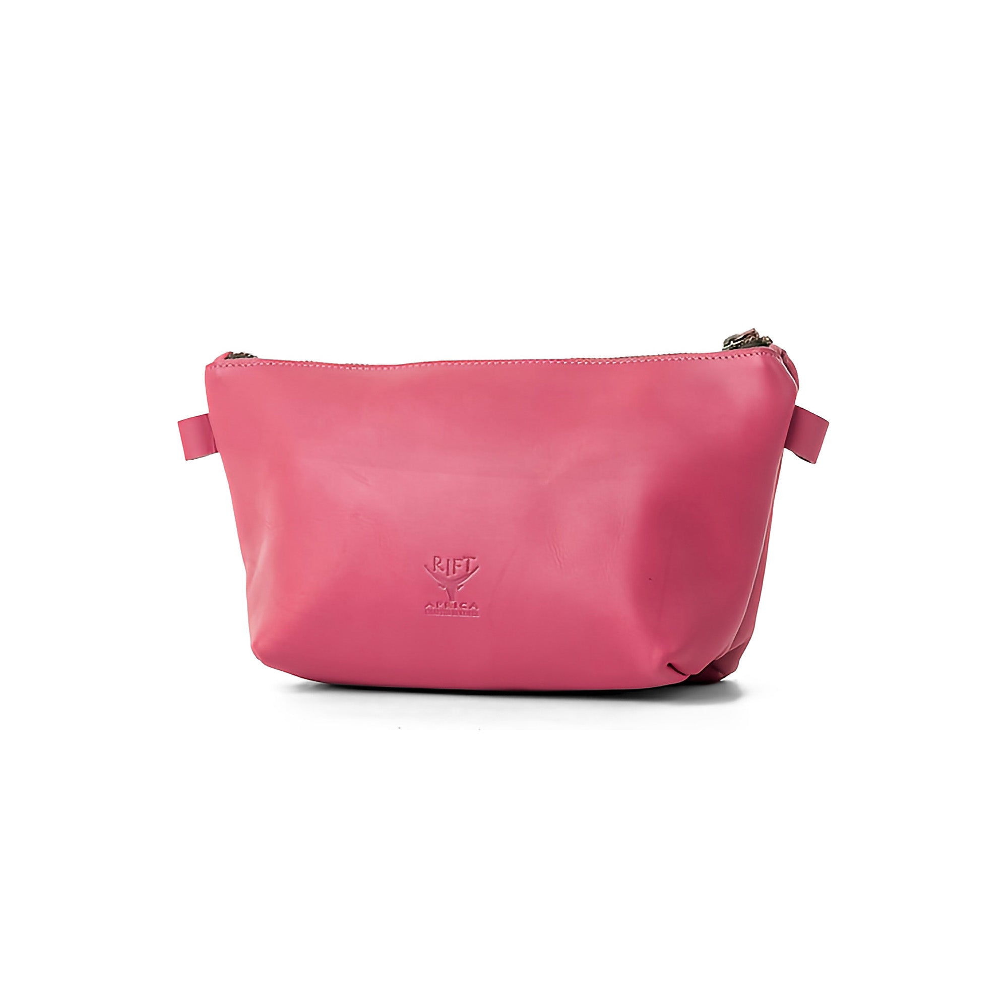 Pink leather Ladies Toiletry Bag