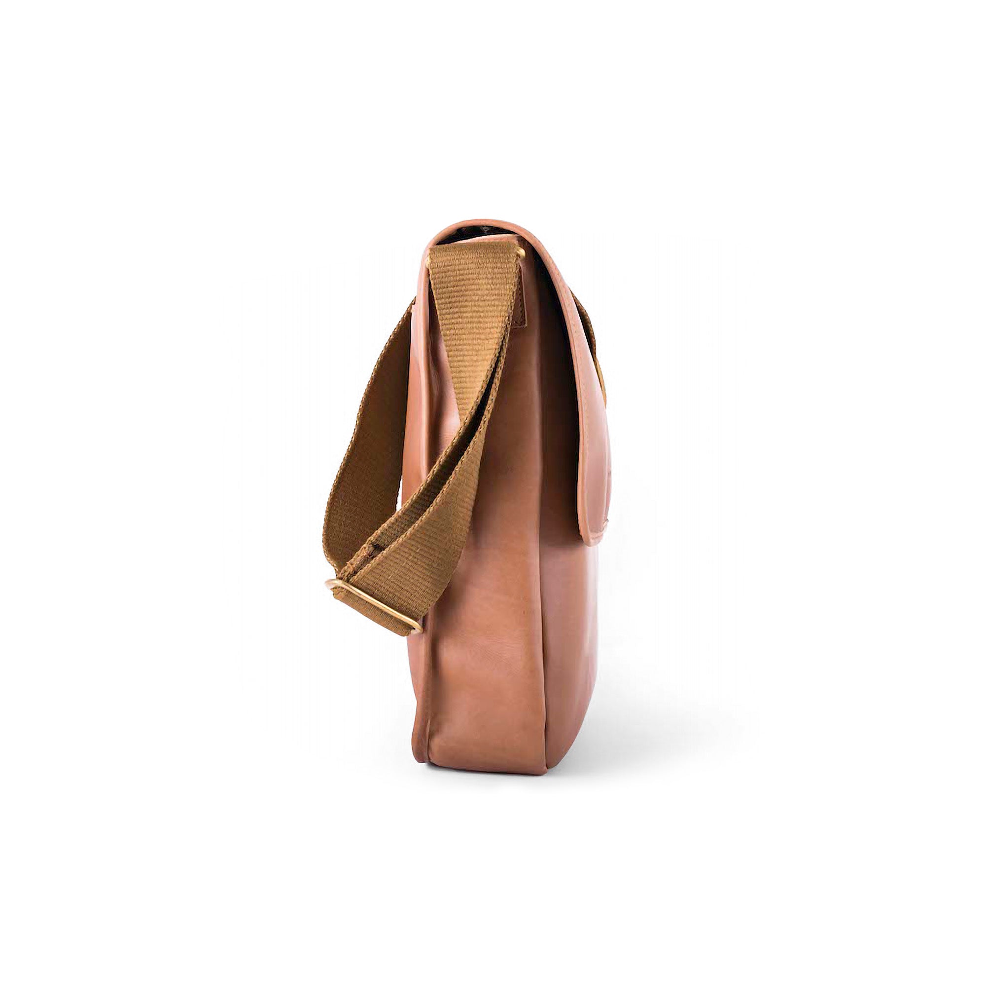 Brown leather laptop bag 