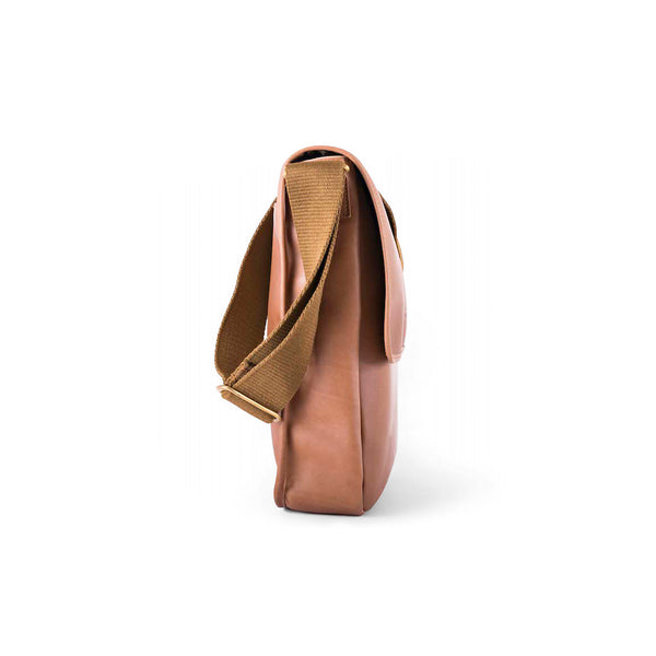 Brown leather laptop bag 