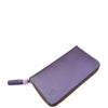 Purple wallet with a tassel on a white background